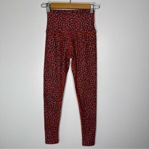 Beyond Yoga Spacedye Caught In The Midi High Rise Legging Red Hearts Size XS